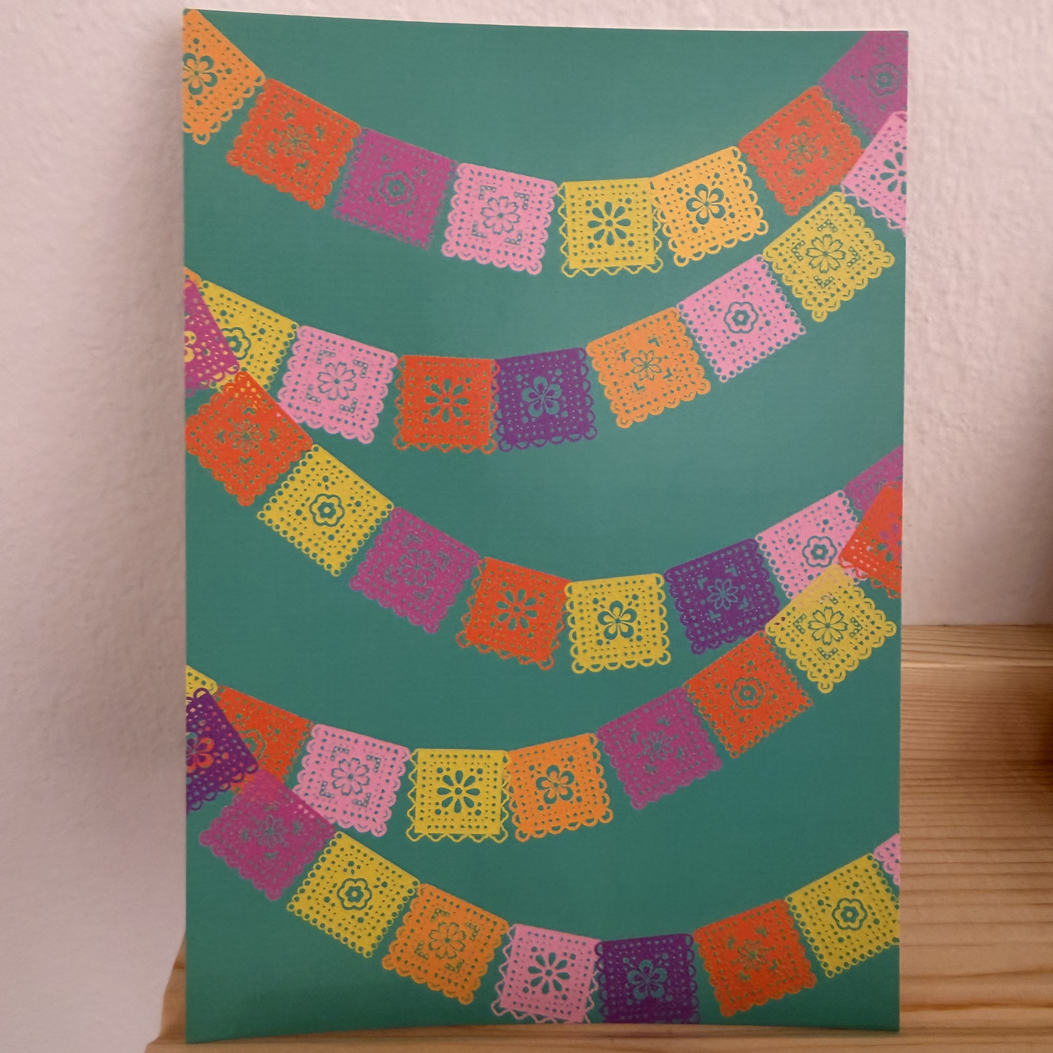 Postkarte Papel picado