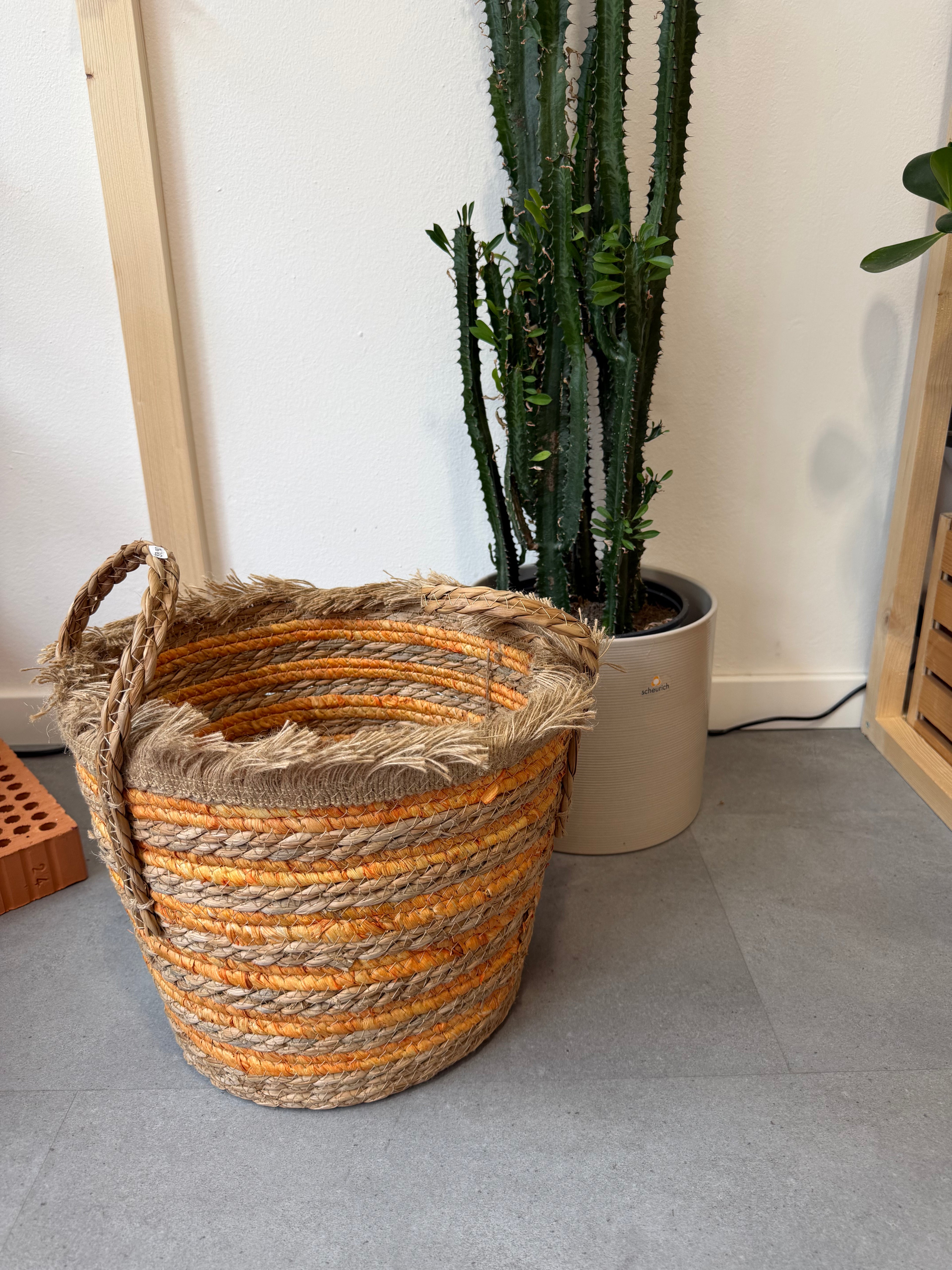 Korb nature orange medium